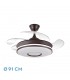 Ventilador de Techo Dani-XS Marrón DC 59W 6980Lm 4 Aspas CCT