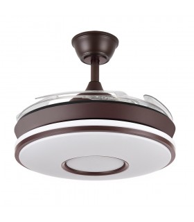 Ventilador de Techo Dani-XS Marrón DC 59W 6980Lm 4 Aspas CCT
