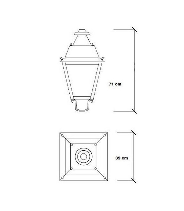 Farola Villa aluminio LED LUMILEDS 40W 4.800Lm IP65