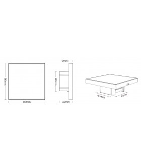 Mando de pared RF 4 Zonas 220V Monocolor MiBoxer