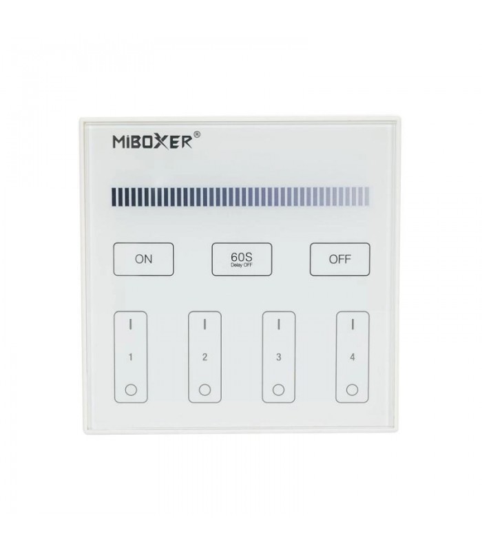 Mando de pared RF 4 Zonas 220V Monocolor MiBoxer