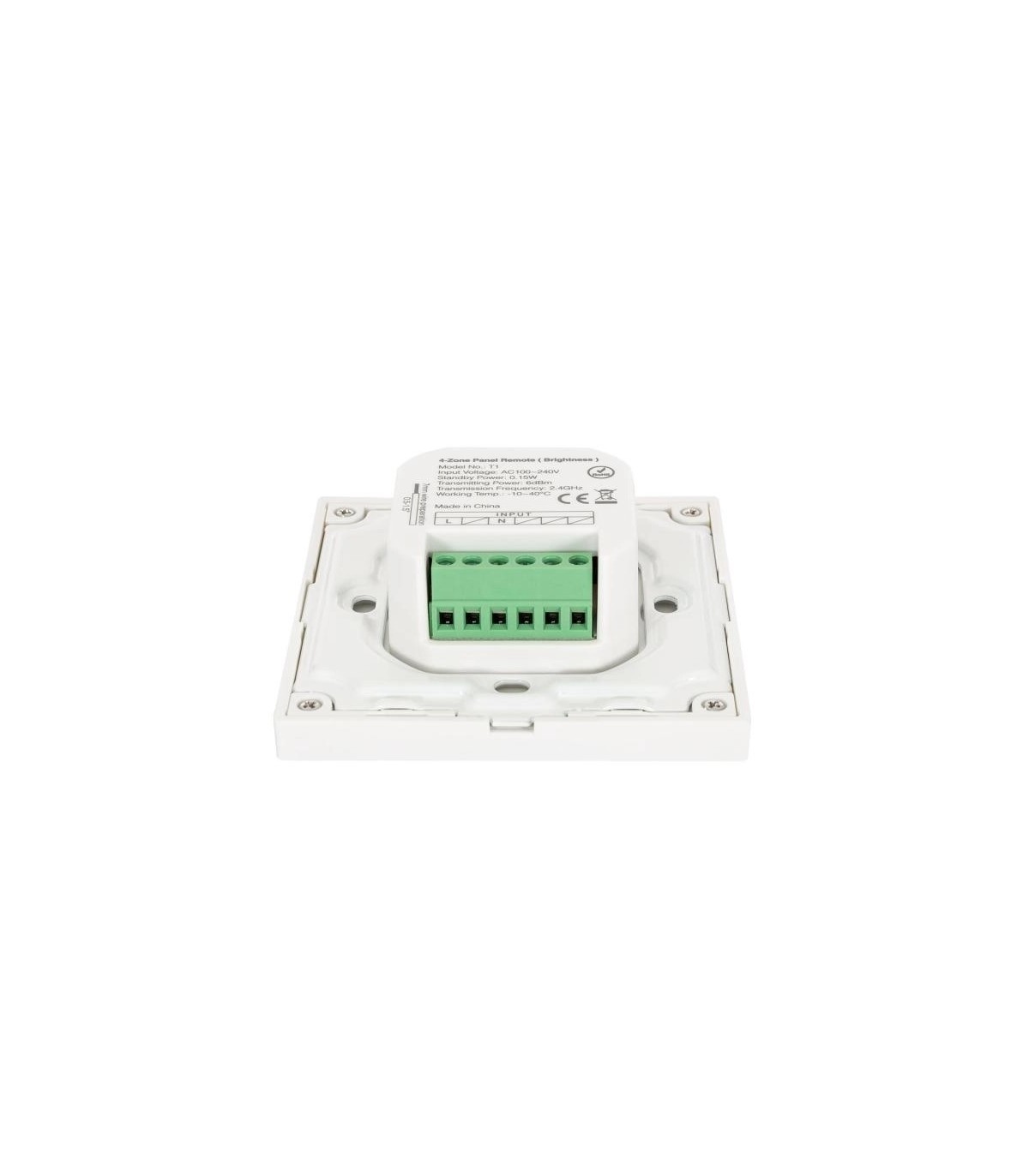 Mando de pared RF 4 Zonas 220V Monocolor MiBoxer