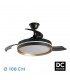 Ventilador de Techo MANDARIN Negro/Oro DC 72W 7200Lm 3 Aspas CCT