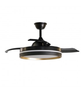 Ventilador de Techo MANDARIN Negro/Oro DC 72W 7200Lm 3 Aspas CCT