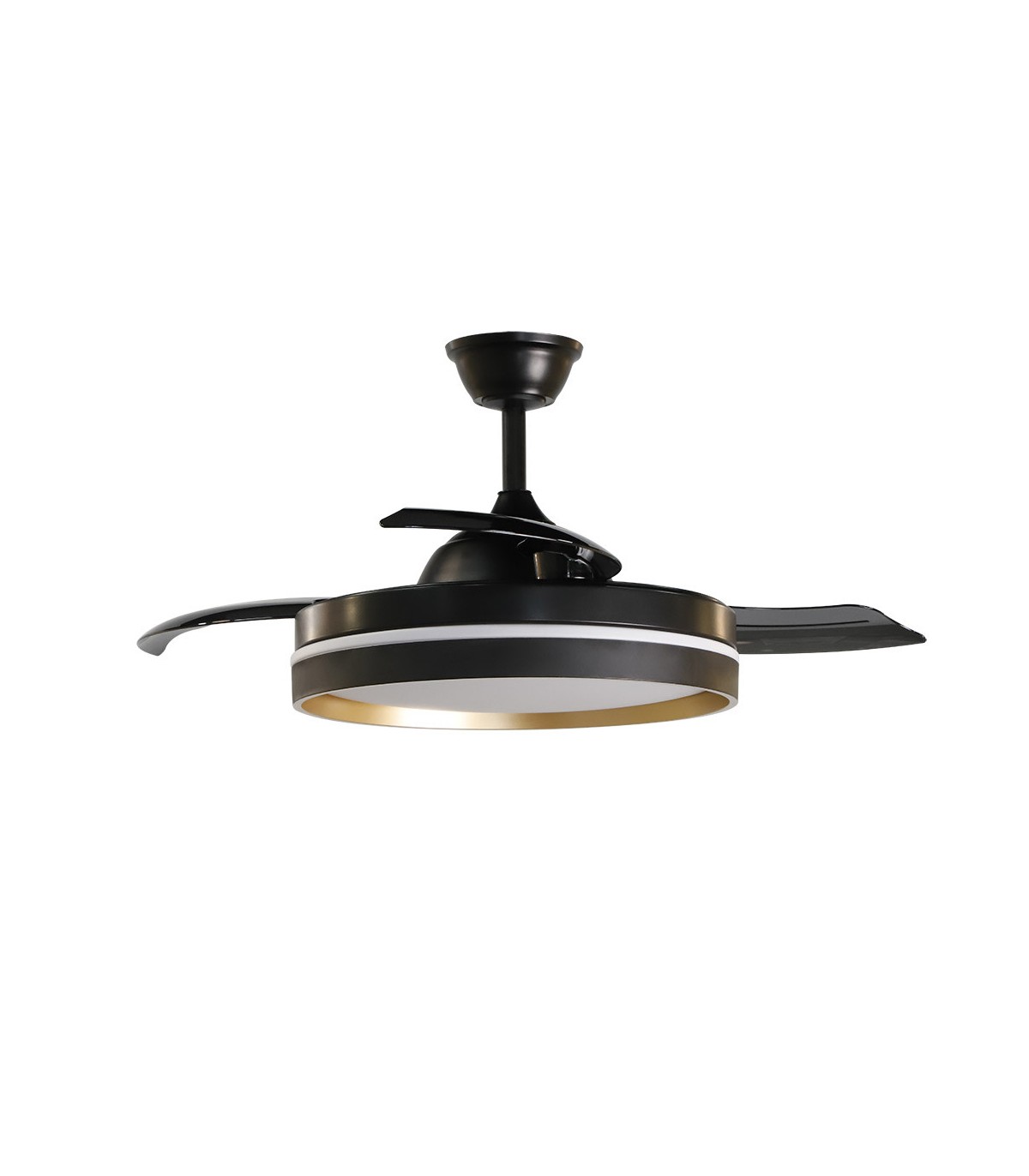 Ventilador de Techo MANDARIN Negro/Oro DC 72W 7200Lm 3 Aspas CCT