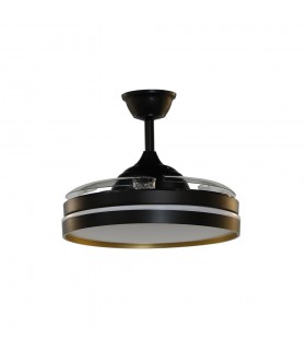 Ventilador de Techo MANDARIN Negro/Oro DC 72W 7200Lm 3 Aspas CCT
