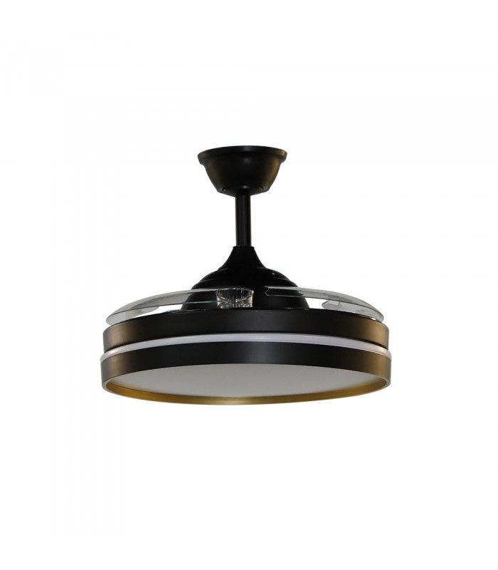 Ventilador de Techo MANDARIN Negro/Oro DC 72W 7200Lm 3 Aspas CCT