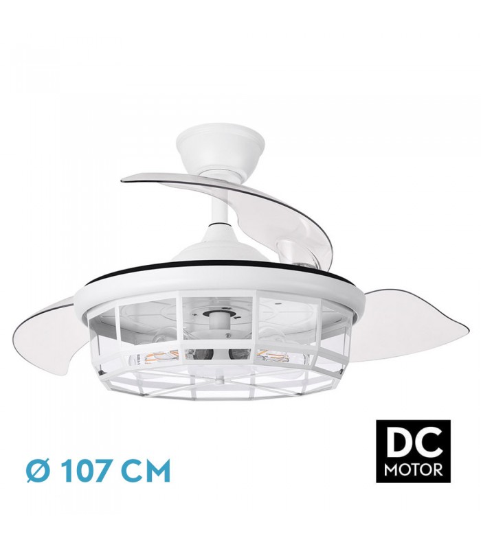 Ventilador de Techo TORNADO DC 3 Aspas 5xE27 Blanco