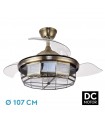 Ventilador de Techo TORNADO DC 3 Aspas 5xE27 Cuero