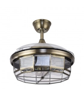 Ventilador de Techo TORNADO DC 3 Aspas 5xE27 Cuero