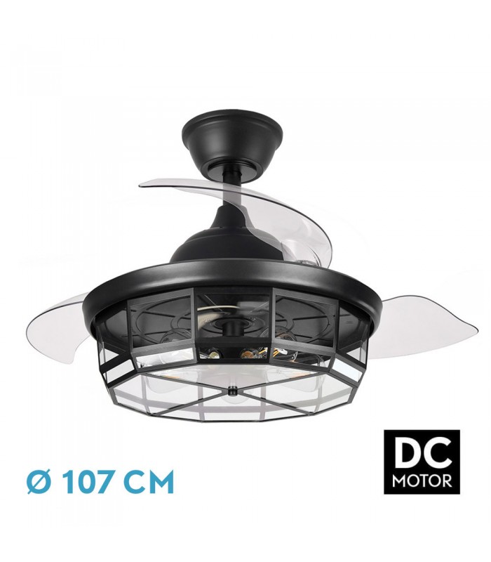 Ventilador de Techo TORNADO DC 3 Aspas 5xE27 Negro