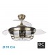 Ventilador de Techo TORNADO-XS DC 3 Aspas 3xE27 Cuero