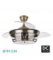 Ventilador de Techo TORNADO-XS DC 3 Aspas 3xE27 Cuero