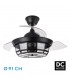 Ventilador de Techo TORNADO-XS DC 3 Aspas 3xE27 Negro