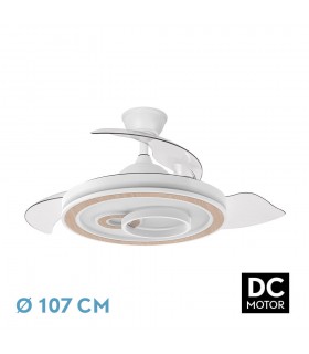 Ventilador de Techo SULTAN APP Blanco/Haya DC 68W 4960Lm 3 Aspas CCT