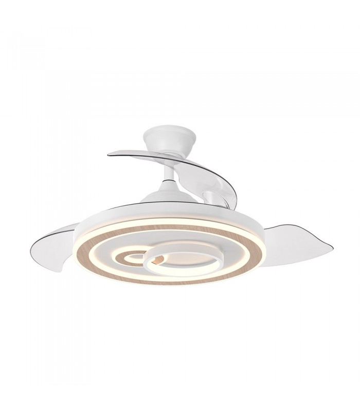 Ventilador de Techo SULTAN APP Blanco/Haya DC 68W 4960Lm 3 Aspas CCT