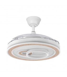 Ventilador de Techo SULTAN APP Blanco/Haya DC 68W 4960Lm 3 Aspas CCT