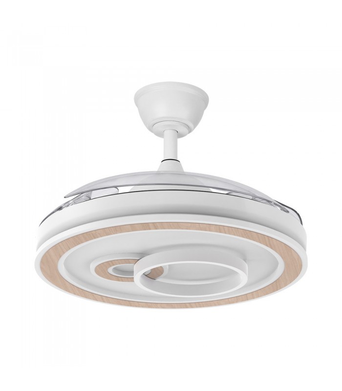 Ventilador de Techo SULTAN APP Blanco/Haya DC 68W 4960Lm 3 Aspas CCT