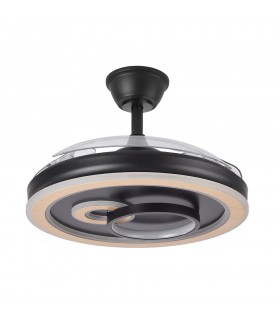 Ventilador de Techo SULTAN APP Negro/Haya DC 68W 4960Lm 3 Aspas CCT