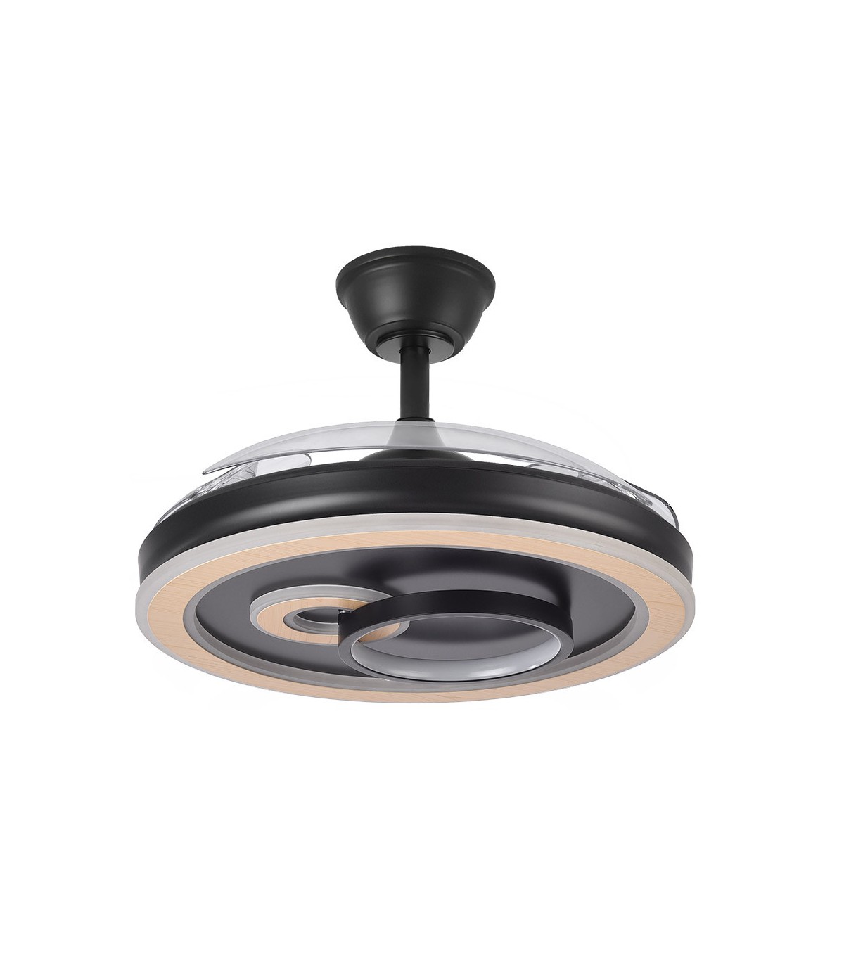 Ventilador de Techo SULTAN APP Negro/Haya DC 68W 4960Lm 3 Aspas CCT