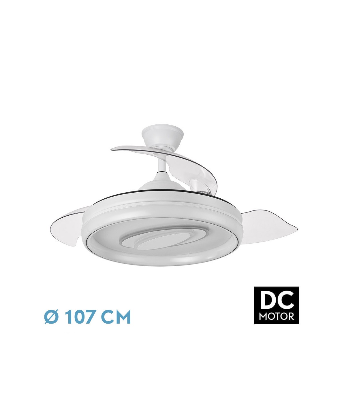 Ventilador de Techo MARACANA APP Blanco DC 57W 5980Lm 3 Aspas CCT