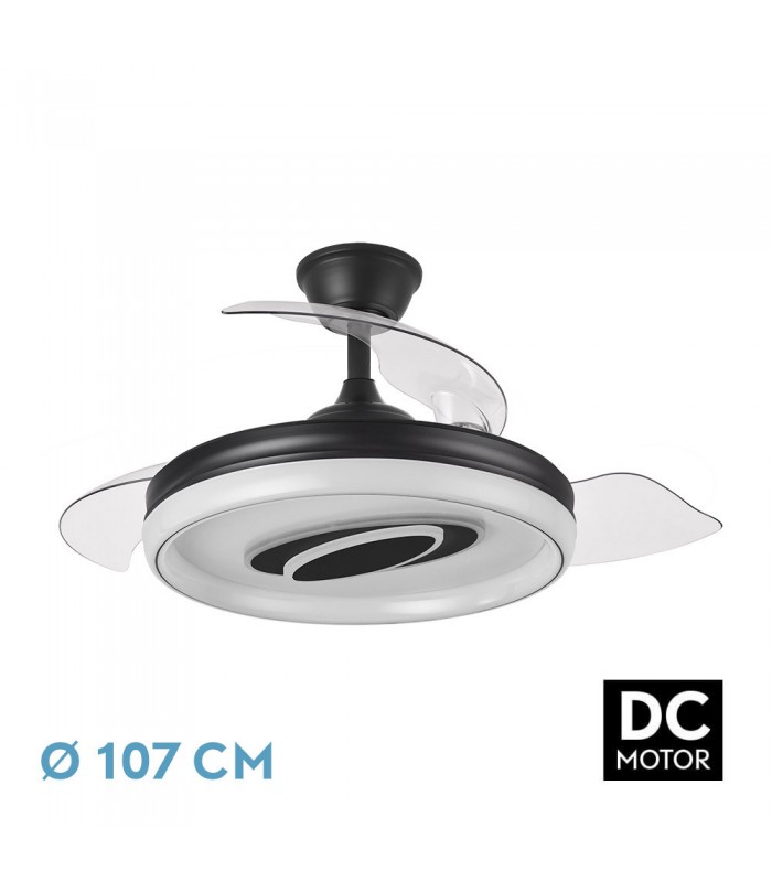 Ventilador de Techo MARACANA APP Negro DC 57W 5980Lm 3 Aspas CCT