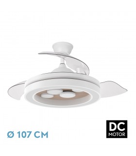 Ventilador de Techo CUPIDO APP Blanco/Haya DC 55W 4960Lm 3 Aspas CCT