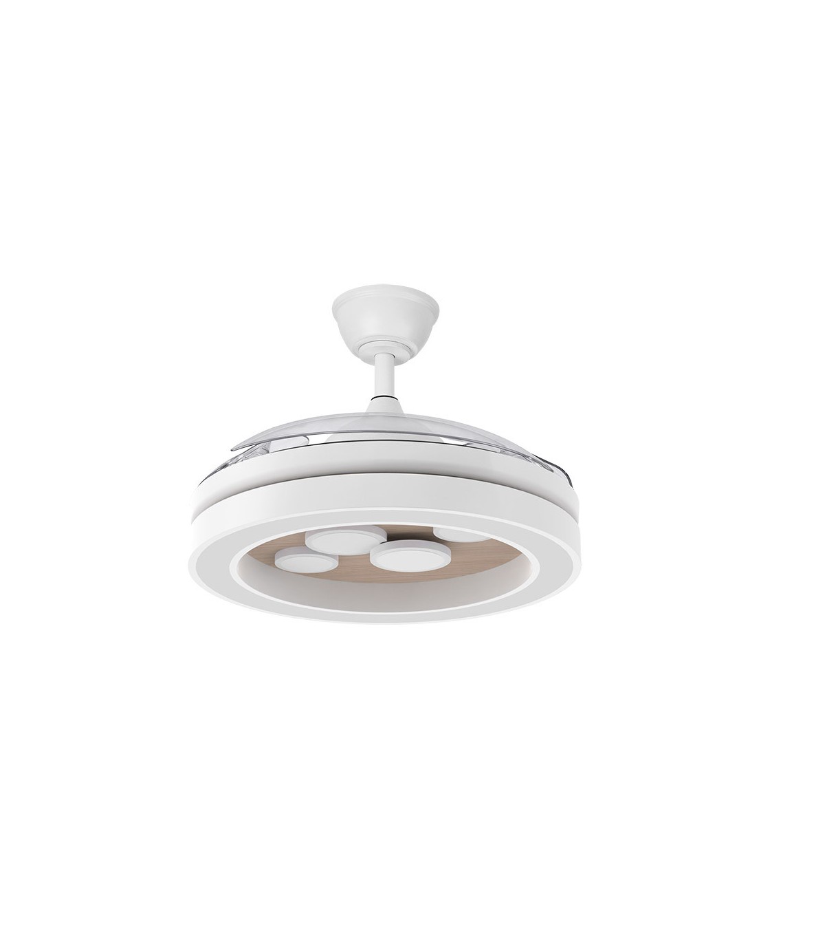 Ventilador de Techo CUPIDO APP Blanco/Haya DC 55W 4960Lm 3 Aspas CCT