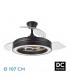 Ventilador de Techo CUPIDO APP Negro/Haya DC 55W 4960Lm 3 Aspas CCT