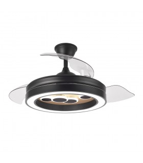 Ventilador de Techo CUPIDO APP Negro/Haya DC 55W 4960Lm 3 Aspas CCT
