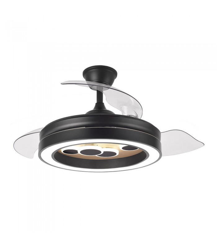 Ventilador de Techo CUPIDO APP Negro/Haya DC 55W 4960Lm 3 Aspas CCT