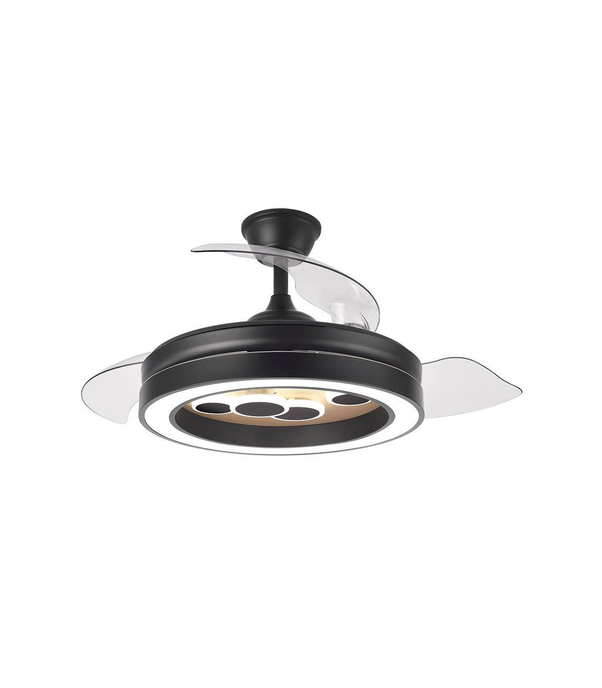 Ventilador de Techo CUPIDO APP Negro/Haya DC 55W 4960Lm 3 Aspas CCT