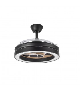 Ventilador de Techo CUPIDO APP Negro/Haya DC 55W 4960Lm 3 Aspas CCT