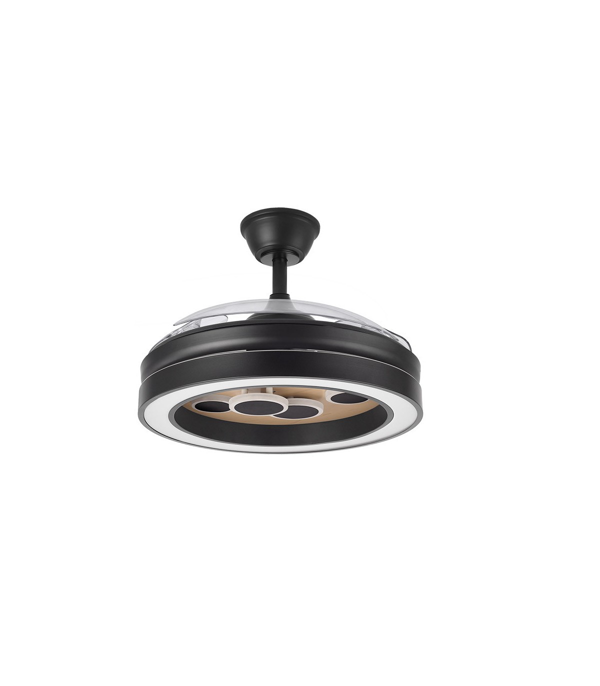 Ventilador de Techo CUPIDO APP Negro/Haya DC 55W 4960Lm 3 Aspas CCT