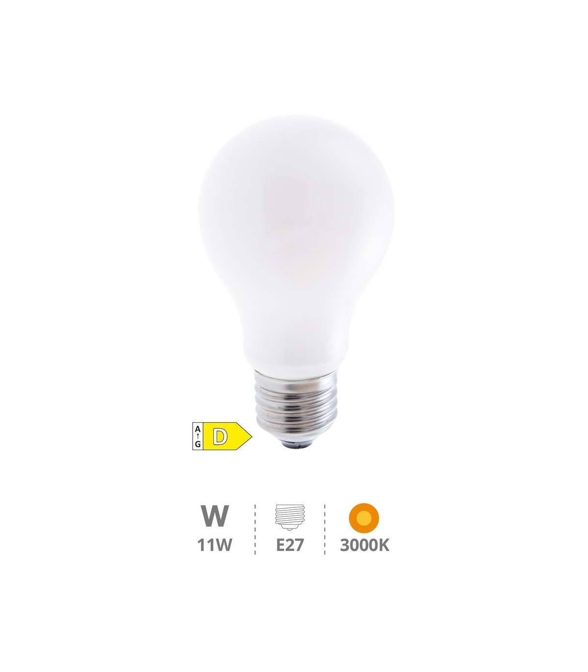 Bombilla Serie Cristal A60 11W 1521Lm E27