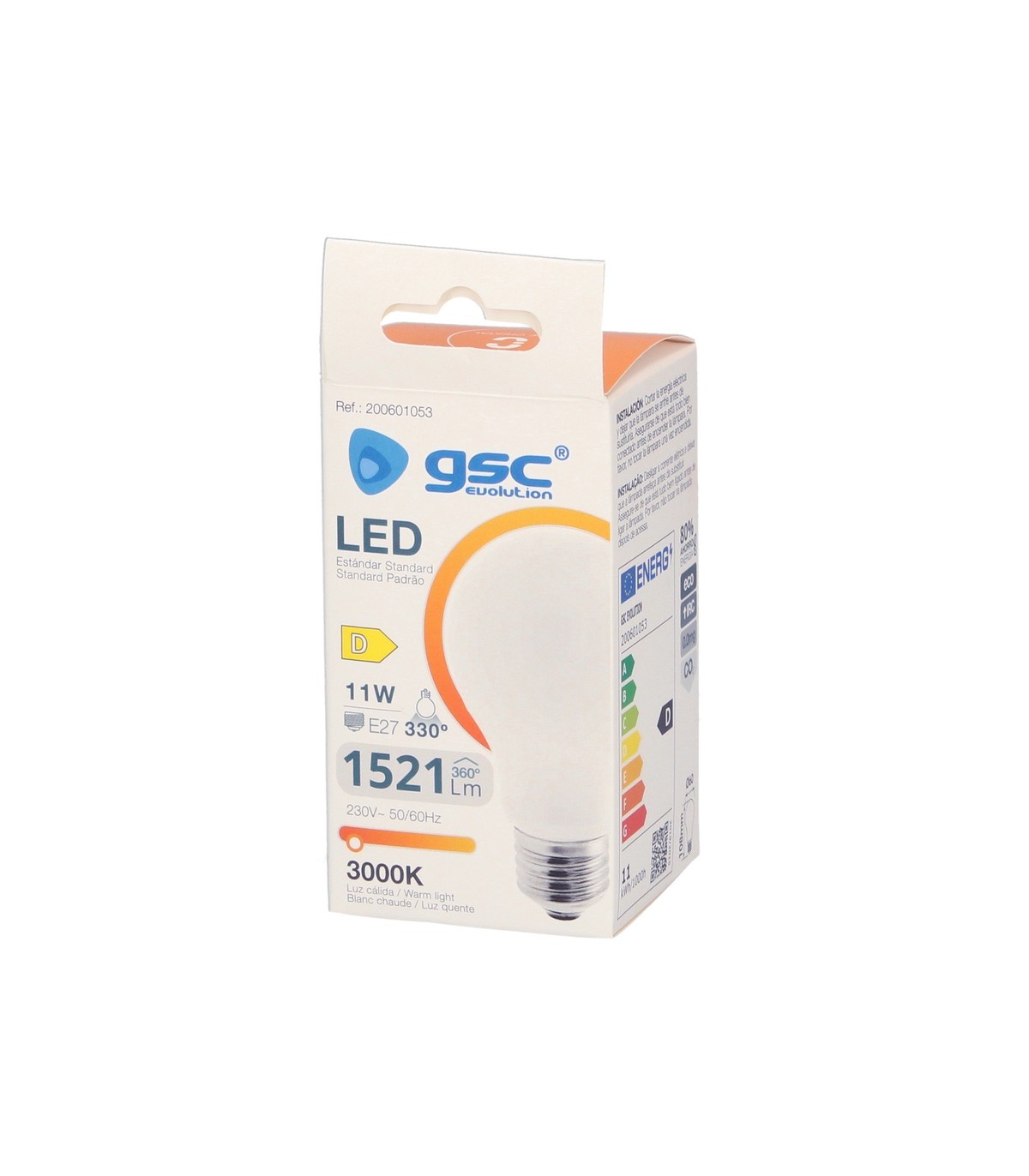 Bombilla Serie Cristal A60 11W 1521Lm E27