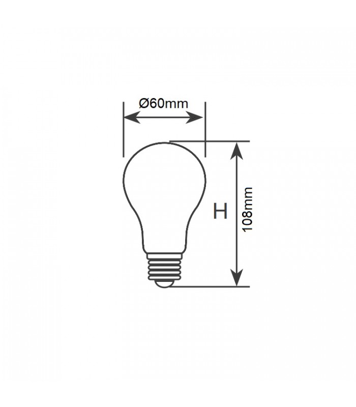 Bombilla Serie Cristal A60 11W 1521Lm E27