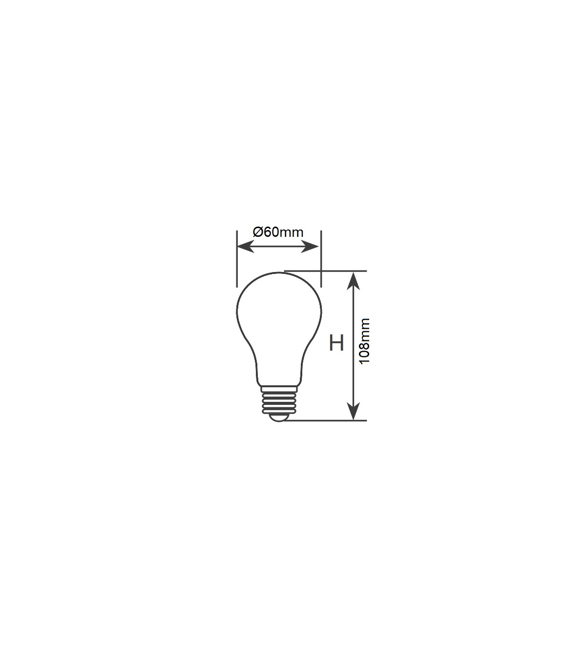 Bombilla Serie Cristal A60 11W 1521Lm E27