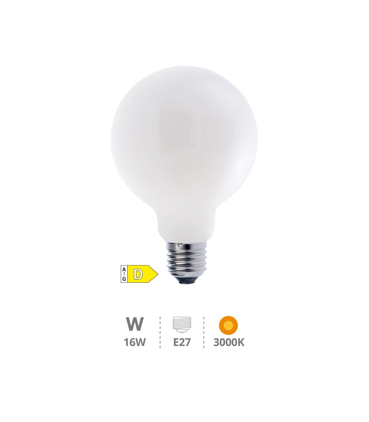 Bombilla Serie Cristal G95 16W 2300Lm E27