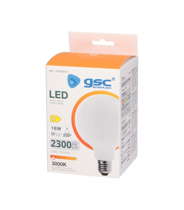 Bombilla Serie Cristal G95 16W 2300Lm E27