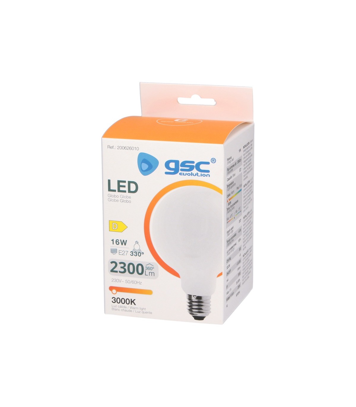 Bombilla Serie Cristal G95 16W 2300Lm E27