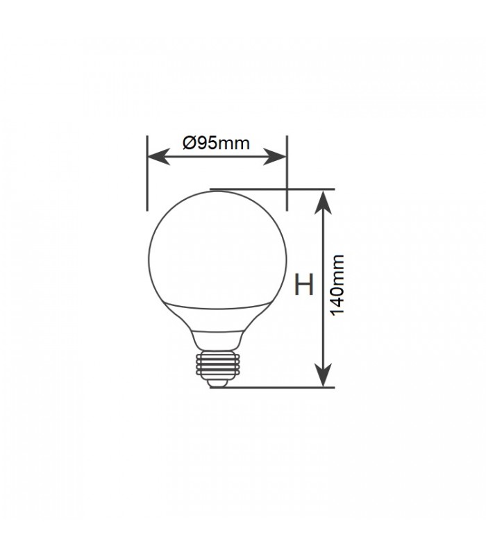 Bombilla Serie Cristal G95 16W 2300Lm E27