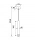 Colgante SPLIT 1xGU10-MINI Negro Regulable Altura