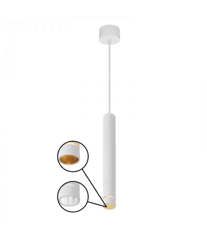 Colgante SPLIT 1xGU10-MINI Blanco Regulable Altura