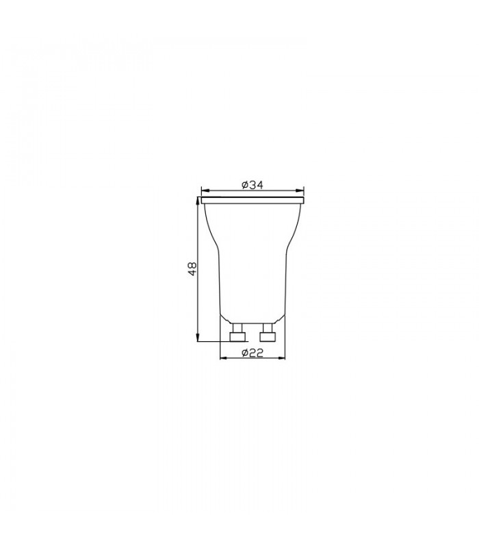 Dicroica GU10-MINI 4W 310Lm 38º IP20