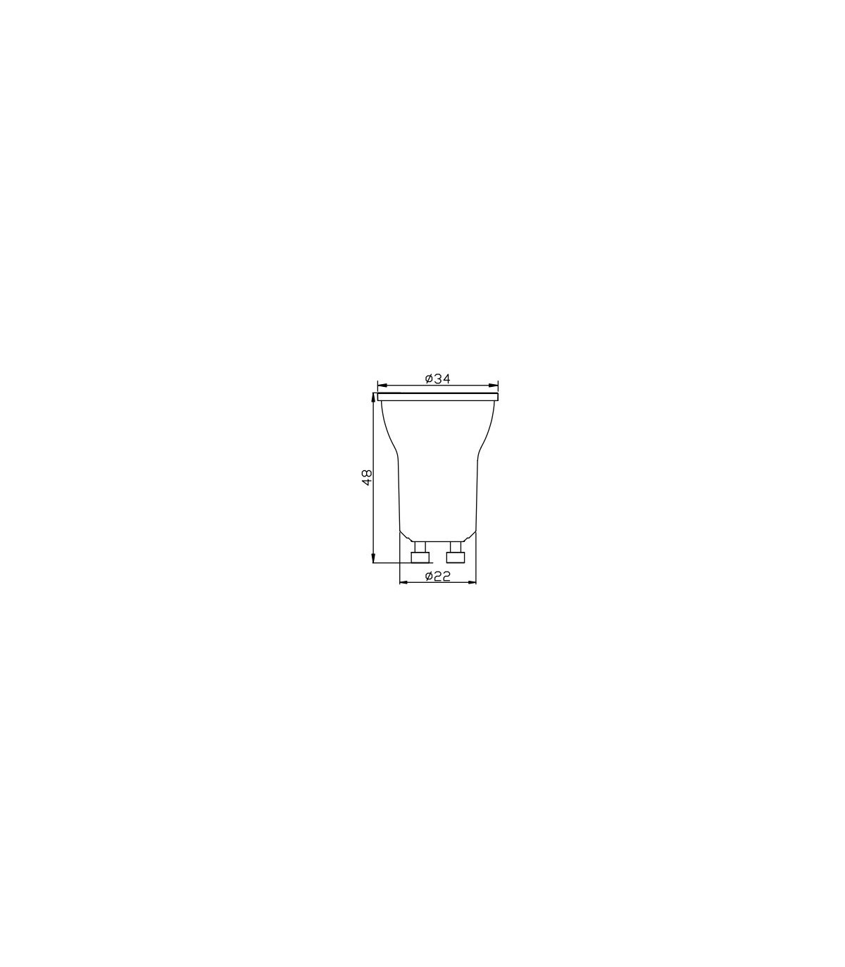 Dicroica GU10-MINI 4W 310Lm 38º IP20