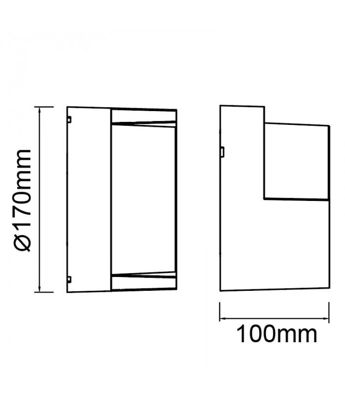 Aplique de Pared CREEK CLD Corten 15W 1200Lm IP65 CCT