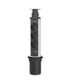 Torre Retráctil 3 Tomas Schuko + USB + USB-C  2.4A 1.4m
