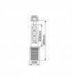 Torre Retráctil 3 Tomas Schuko + USB + USB-C  2.4A 1.4m
