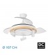 Ventilador de Techo GLADIATOR APP Blanco/Haya DC 37+15W 3980Lm 3 Aspas CCT